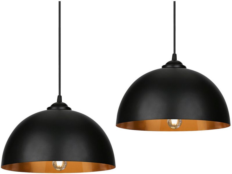 Wolketon Pendelleuchte,2x Retro Hängelleuchte Hängelampe aus Metall, Industrielle Vintage LED Pendellampe Hängelampe für...