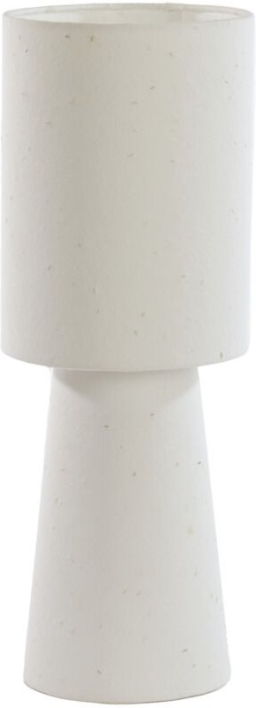 Light & Living - tischlampe - Raeni - weiß - papier textil -