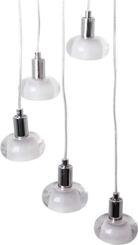 Brilliant - Design Hänge Decken Lampe Wohn Ess Zimmer Beleuchtung Glas Pendel Leuchte silber G09073/15