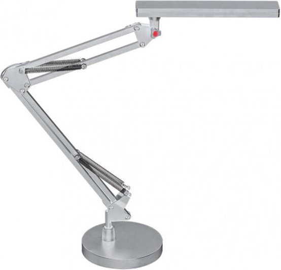 Fabrilamp - Hematites Gelenk-Schreibtischlampe 7w 560lm chrom 3000-4000-6000k 53x15x55 cm dimmbar