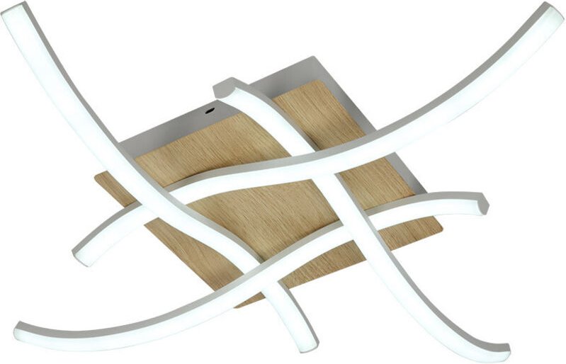 LED Deckenleuchte 80W 8800lm 3000-6500K 62cm Weiß/Buche Dimmbar Murray Serie