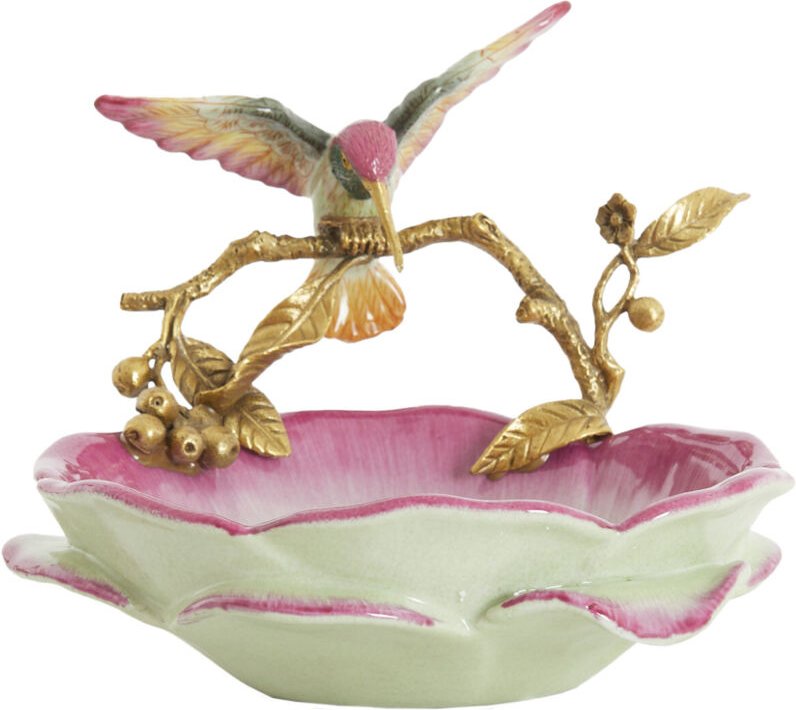 Schale bird Keramik orange dunkelrosa bronze – - Light&living