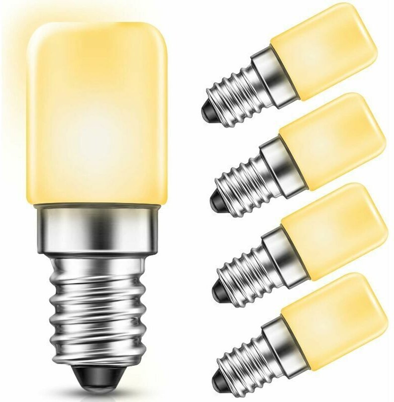 Thumbnail - LaBlanc – Kühlschrank-Glühbirne, 1,5 W E14 LED-Lampe für Kühlschrank, entspricht 15 W Glühlampe, Warmweiß 2700 K, 4er-Pa...