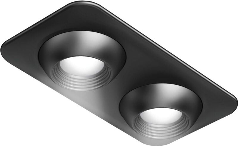 Ital Pek LED Einbauleuchte 48x25mm Focus2 Square - Led Spots speziell für Regale und Vitrine, schwarz