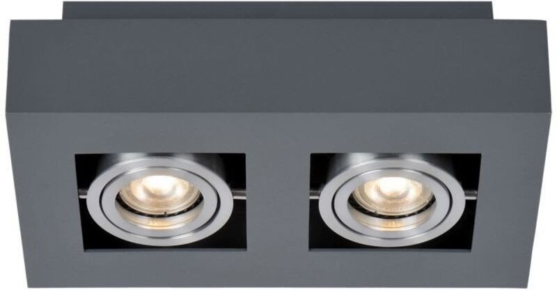 Casemiro - Modernes oberflächenmontiertes schwarzes Aluminium 2-Licht, GU10 - Italux