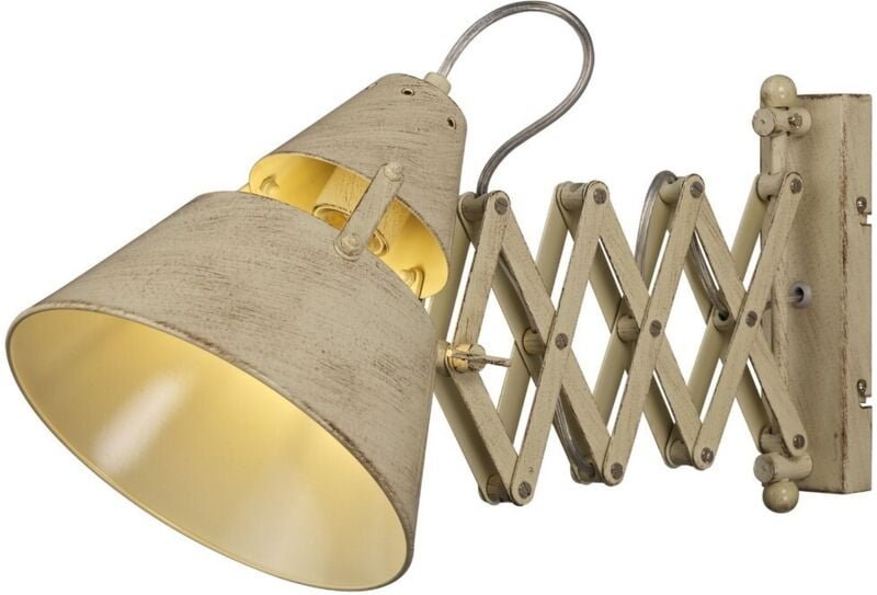 Inspired Mantra - Industrial - Wandleuchte 1 Leuchte 40W E27, Sandmetall