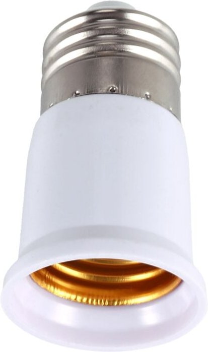 Thumbnail - E27 auf Glühbirnenfassung Silber Ton Weiß Adapter Extender