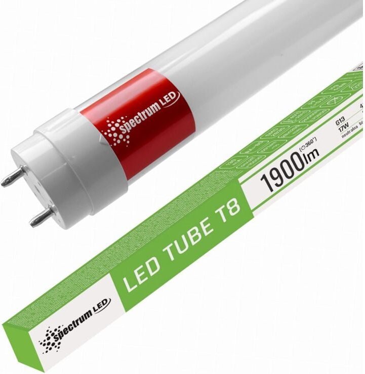 Spectrum - led-röhren / led-leuchtstoffröhren neutral white 120CM T8 230V 17W WOJ+22304