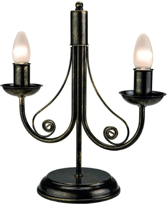 Lamkur Lighting - Lamkur Donato Tischlampe mit Stoffschirmen, schwarz, 2x E14