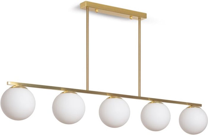 Pendelleuchte aus Metall und Glas Boqor Gold