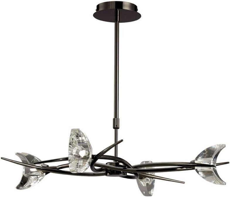Inspired Mantra - Eclipse - Teleskop Semi Flush Cabrio 4 Light G9, Schwarz Chrom