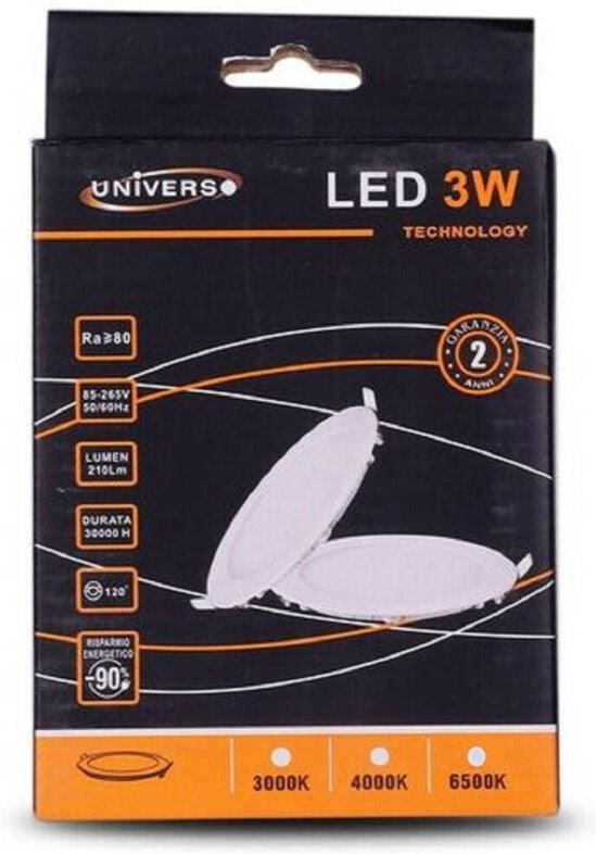 Trade Shop Traesio - Trade Shop - slim led panel 3W einbau-quadratisch aus pvc warm kalt naturweiss P73AQ -