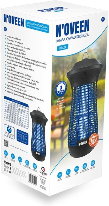 N'oveen Elektrische Moskito-Lampe Elektrische Insektenvernichtung Moskito-Killer Indoor Outdoor wasserdichte Klasse IPX4