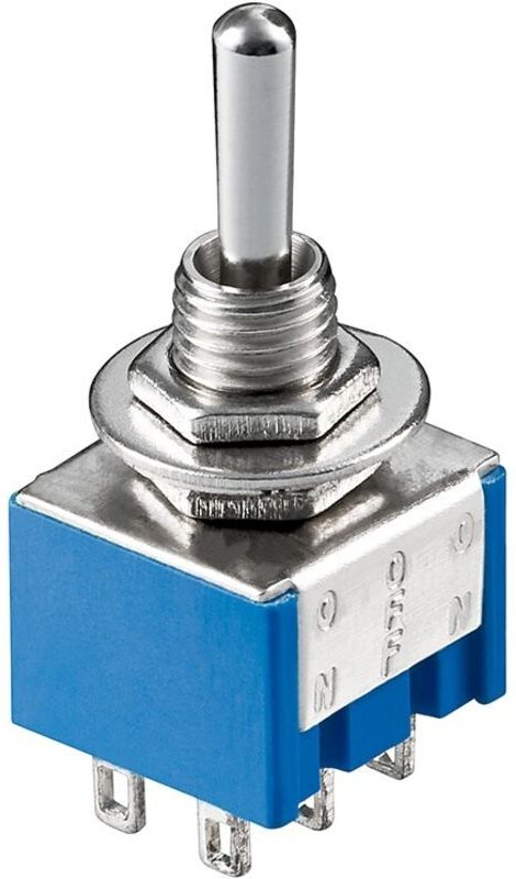 Kippschalter Miniatur, 250 v/ac, 3 a, 2 x ein-aus-ein - Goobay