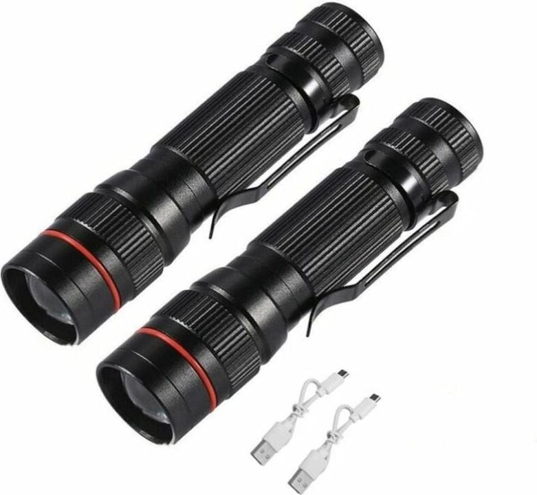 Aiperq - LED-Taschenlampen, wiederaufladbar, taktische Taschenlampen, hohe Lumen, superhell, kleine Mini-Taschenlampe, 3...