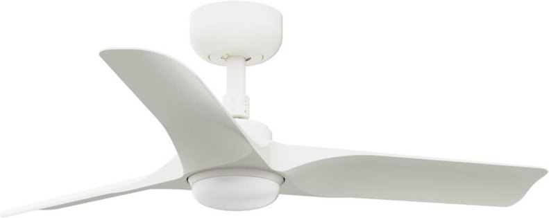 Faro Hey Kleiner Deckenventilator mit 3 Flügeln, mattweiß, mit Licht 2700 – 4000 – 6000 K, Tuya Smart System