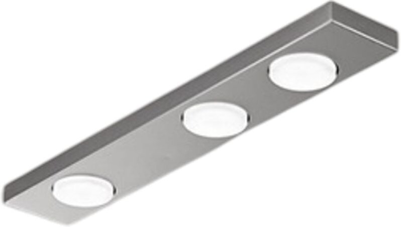 Button - LED-Deckenleuchte 3xGX53 max 15W, rechteckig 60x10 cm, lackiertes Metall, IP20 - Perenz - Aluminium