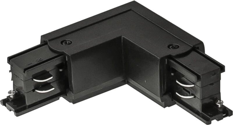 Verbinder für Lichtschienen ECKE RECHTS SCHWARZ DREIPHASIG