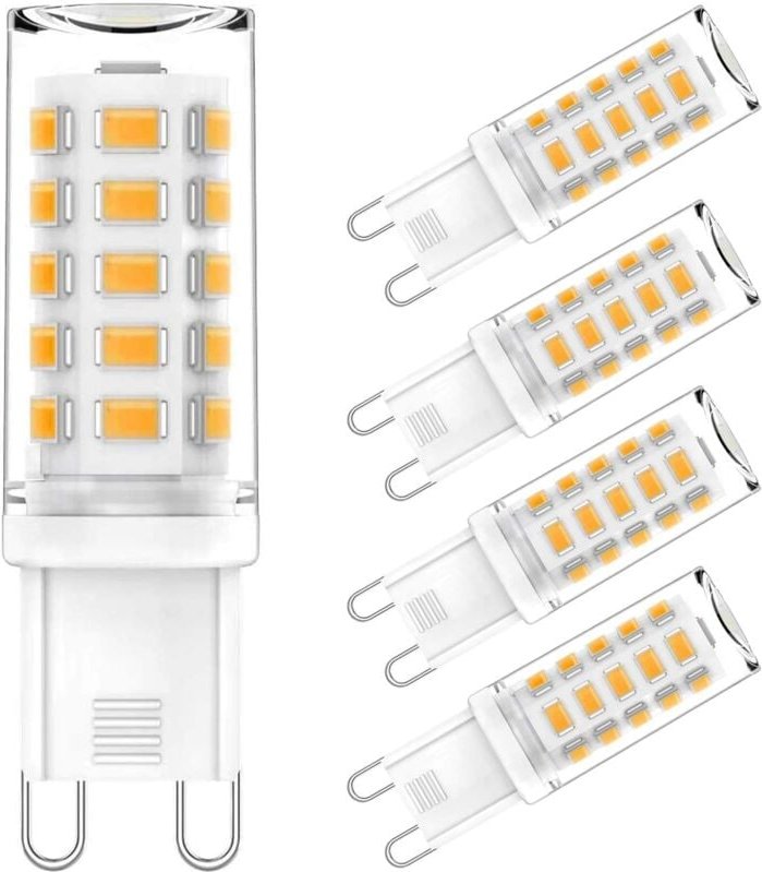 Thumbnail - Aougo - G9-LED-Leuchtmittel, 3,5 w, entspricht 35 w Halogenlampe, warmweiß 3000 k, 400 lm, nicht dimmbar, kein Flimmern,...