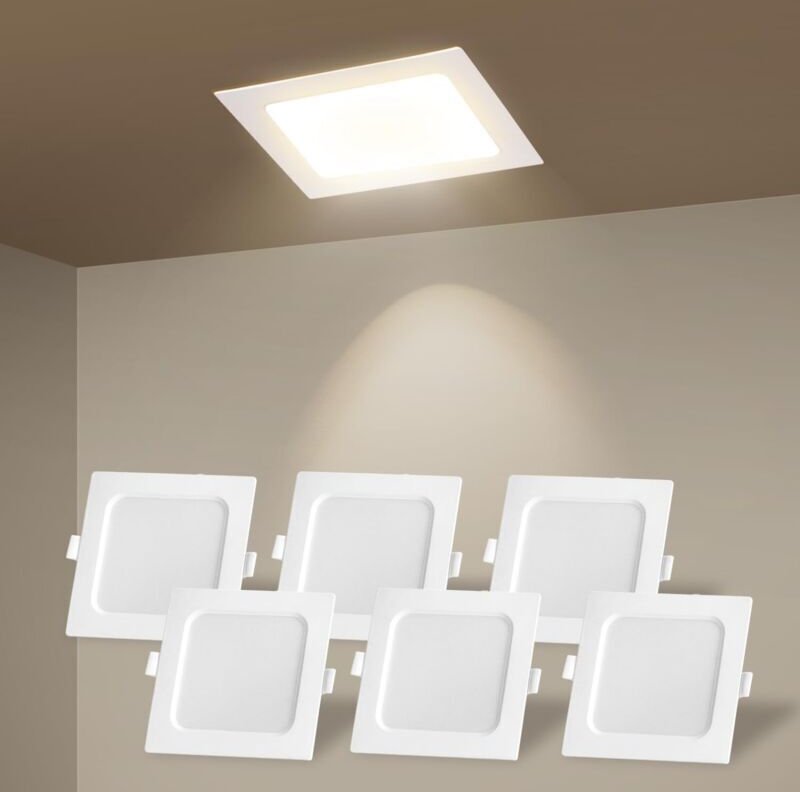 Thumbnail - LED-Einbaustrahler, 6 W, 620 lm, 4000 K, natürliches Licht, LED-Einbaustrahler, Deckenleuchten, LED, geeignet für Wohnzi...