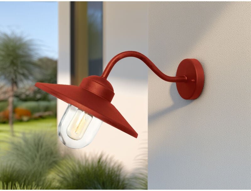Thumbnail - Elstead - Außenwandleuchte klampenborg aus Edelstahl Rot, Ausladung 42cm