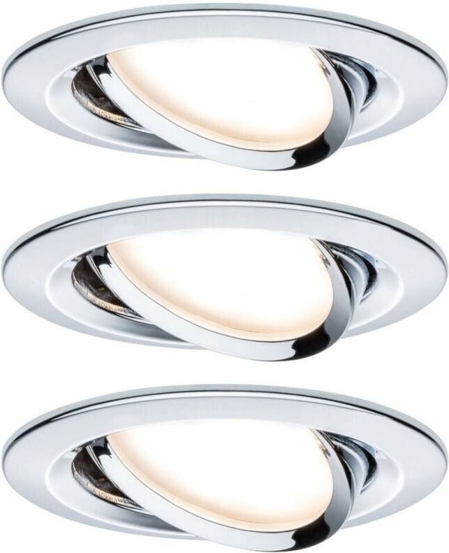 Paulmann 93880 Coin Slim LED-Einbauleuchte 3er Set LED LED fest eingebaut 6 W Chrom