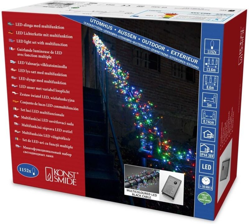 Konstsmide 3864-500 Büschellichterkette Außen netzbetrieben Anzahl Leuchtmittel 1152 LED Mehrfarbi