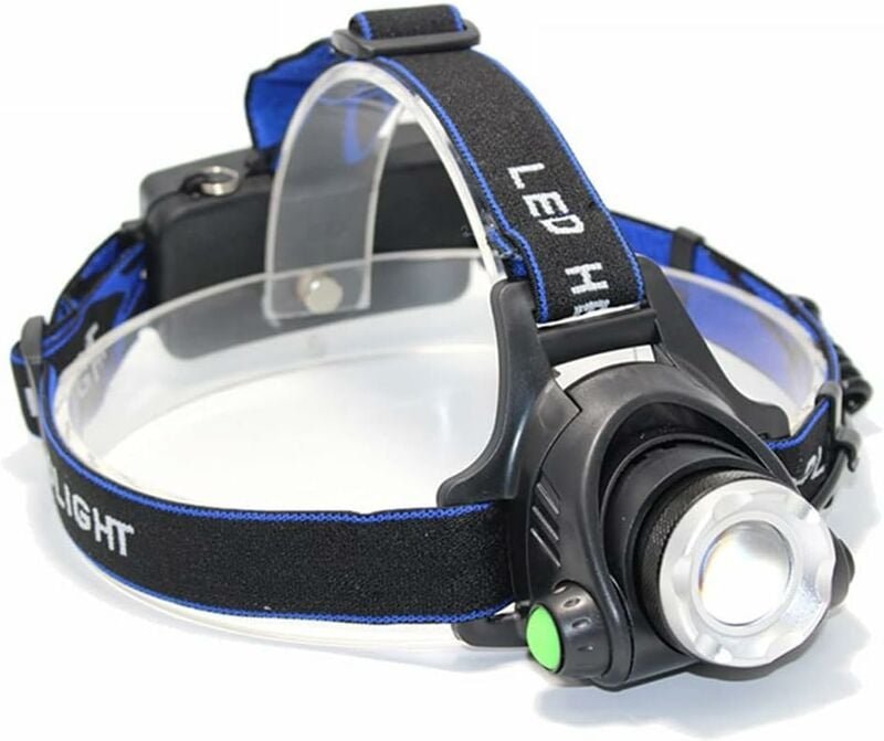 Thumbnail - Gotrays - Wiederaufladbare LED-Stirnlampe, 8000 Lumen T6/L2 LED-Stirnlampe, 3 Modi, zoombare Stirnlampe, wasserdichte St...