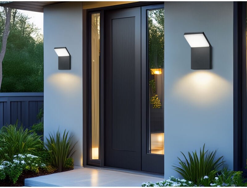 Trio Leuchten - led Außenwandleuchte Downlight in Anthrazit - 2er set für Hausbeleuchtung