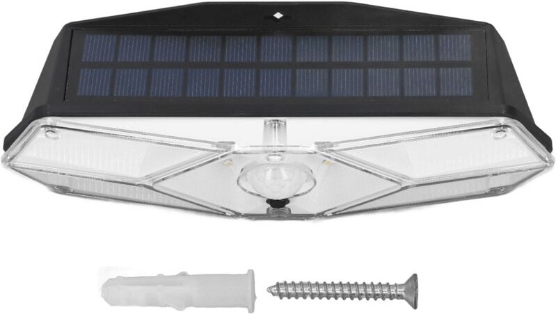 104 LED-Solarleuchten für den Außenbereich, 3 Beleuchtungsmodi, Solar-Bewegungsmelder, IP5 wasserdichte Solar-Wandleucht...