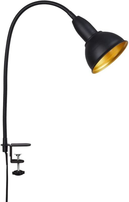 Briloner - Klemmleuchte Klemmlampe Retro 1xE14 Hygge Metall schwarz-gold Ø11,4cm