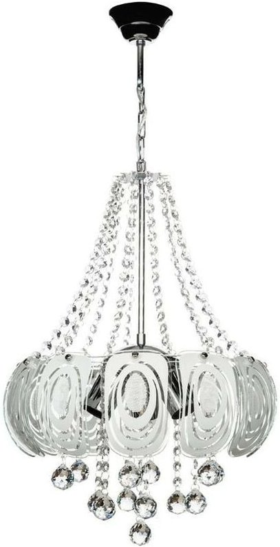 Deckenleuchte Yon MDL3973 Silber verziertes Glas und Steine mit Kristalleffekt