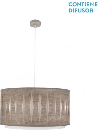 FABRILAMP Pendelleuchte Modell Alexandra Holz Farbe Grau Dimmbar