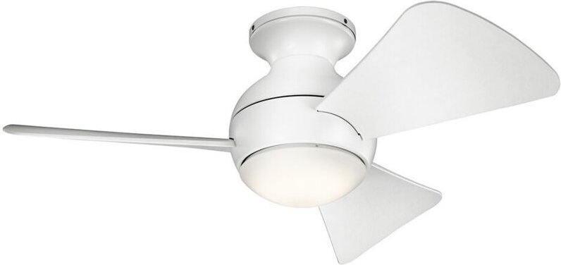 Thumbnail - Kleiner Deckenventilator SOLA Weiß, mit Licht - Feuchtraumgeeignet, Ø 86cm