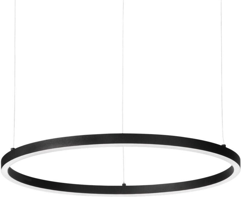 Thumbnail - Oracle slim 70cm dimmbare 4000K runde integrierte LED-Pendelleuchte in Schwarz - Ideal Lux