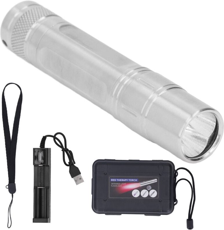 Zoternen - Therapie-Taschenlampe, LED-Rotlicht, 630 nm, 660 nm, 850 nm, Schmerzlinderungsgert für Gesicht und Krper