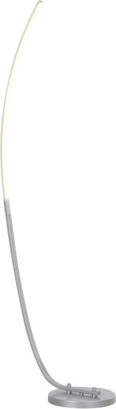 LED-Flurlampe mit anpassbarer Helligkeit, Moderne Stehlampe mit Fußschalter für Schlafzimmer, Wohnzimmer, Silber