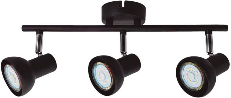 Dreifacher linearer Deckenstrahler Kaitola Serie GU10 Schwarz