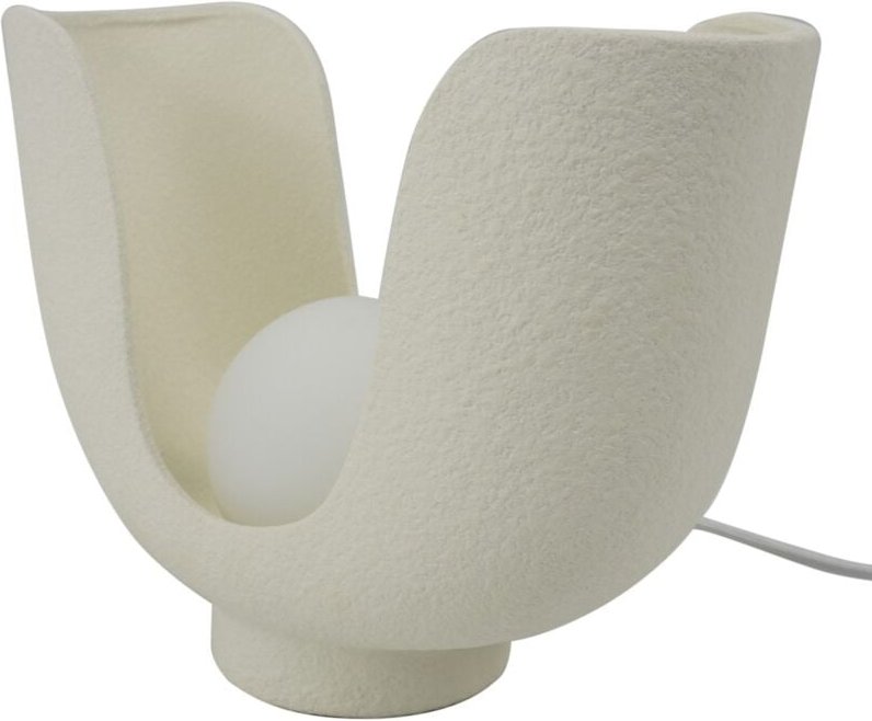 Böhmische Tischlampe aus weißem Porzellan