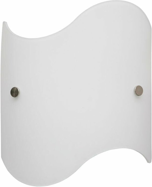 Applikation 1xE27, verchromte Glasplatte, weiße E-Energie