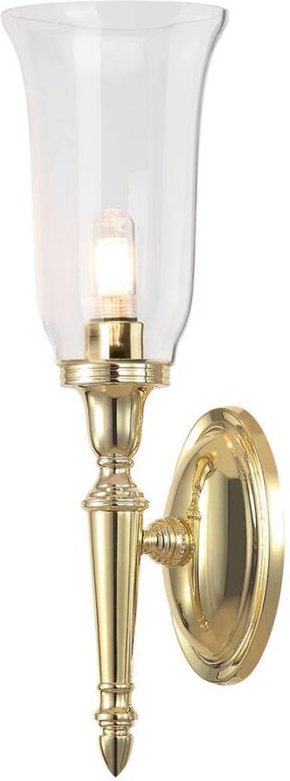 Thumbnail - Elstead - Dryden - 1 Licht Badezimmer Wandleuchte aus poliertem Messing IP44, G9