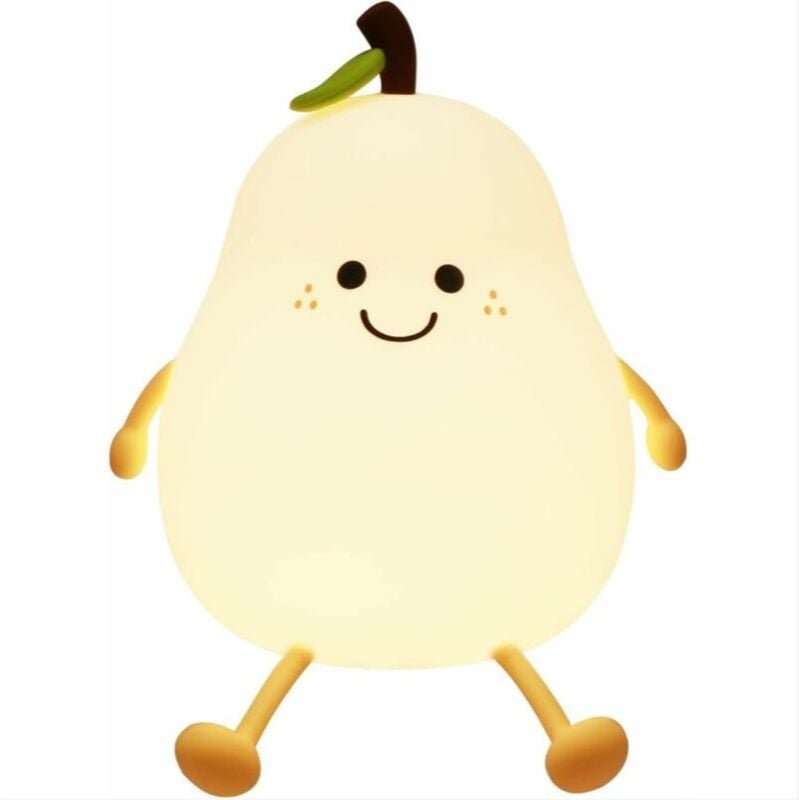 Birnenförmiges Nachtlicht, buntes kreatives Licht, Silikon-LED-Nachtlicht, Nachttischlampe mit Berührungssensor