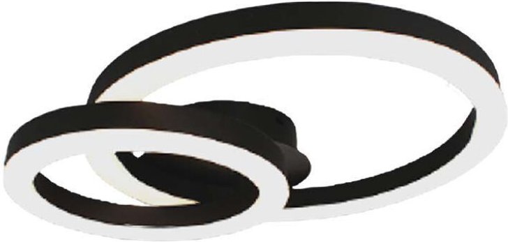 Led-deckenleuchte zwei ringe 20w 3000k schwarz vt-7787 - 7000 - V-tac