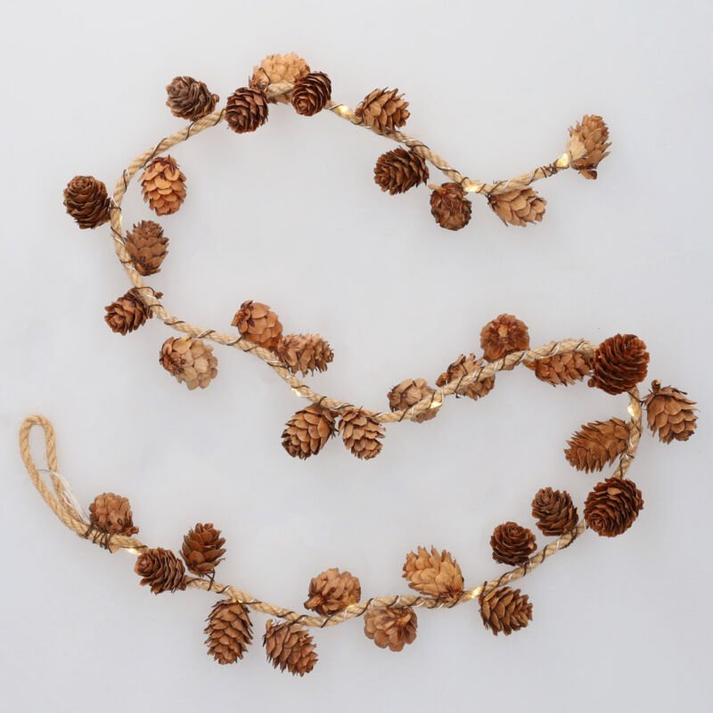 GSC - Ananas-LED-Girlande, 1 m, warmes Licht