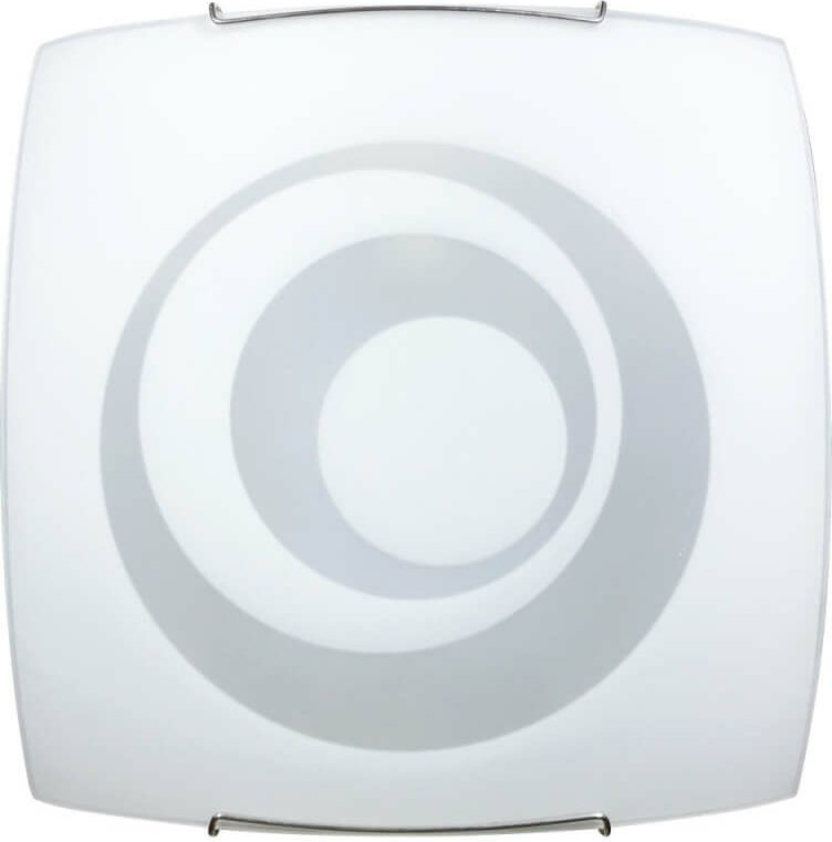 E27-Doppeldeckenleuchte mit Stahldraht und weißen Glashaken