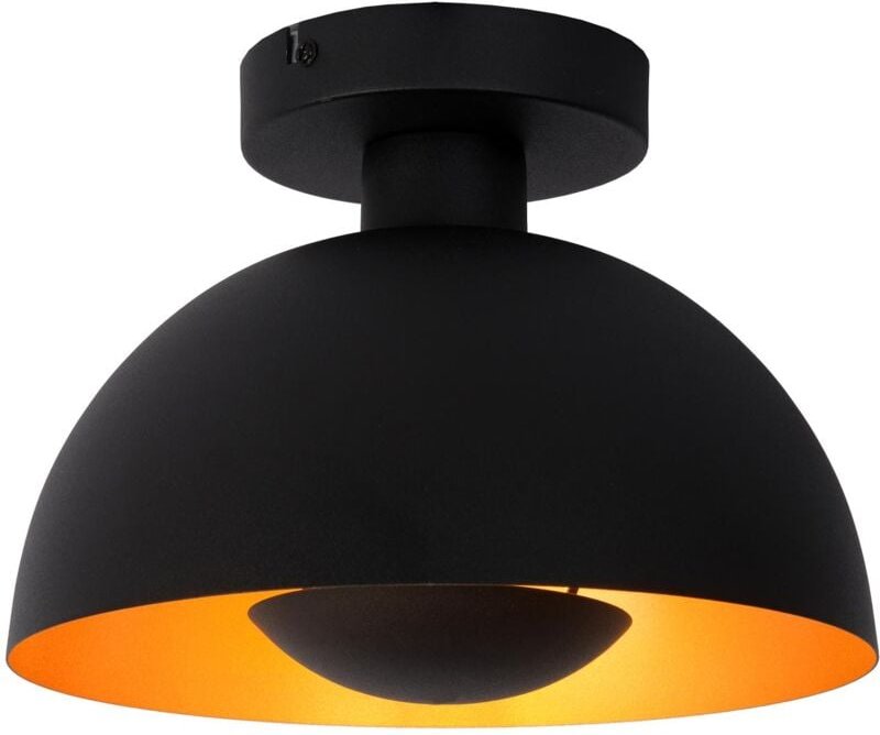 Siemon - Deckenleuchte - ø 25 cm - 1xE27 - Schwarz - Lucide