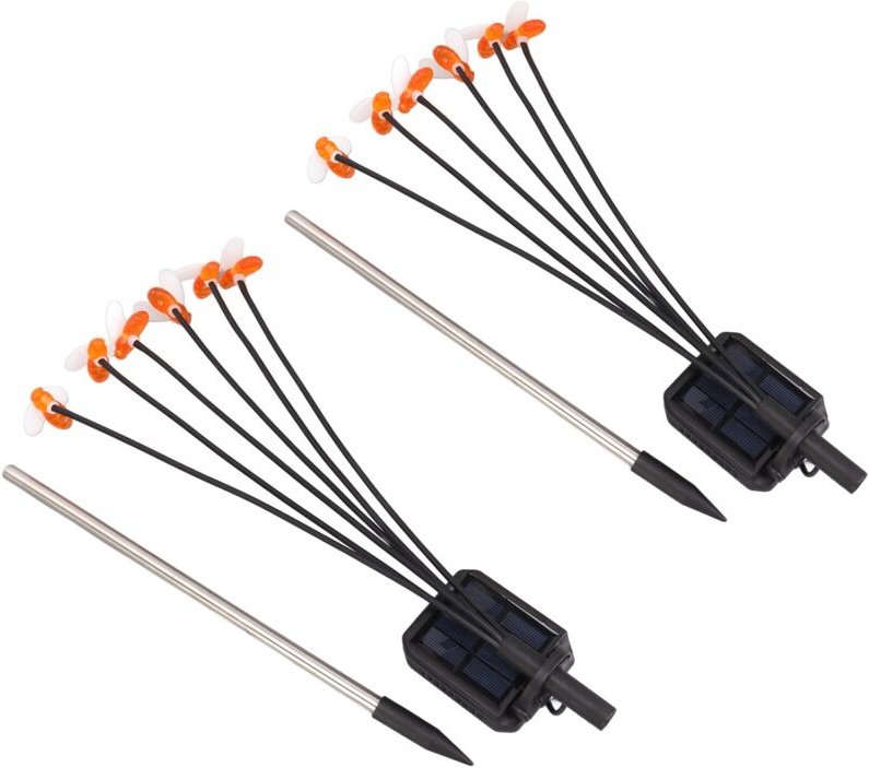 Dekorative Solar-Gartenleuchten, IP65 wasserdicht, 6 Leuchtenköpfe