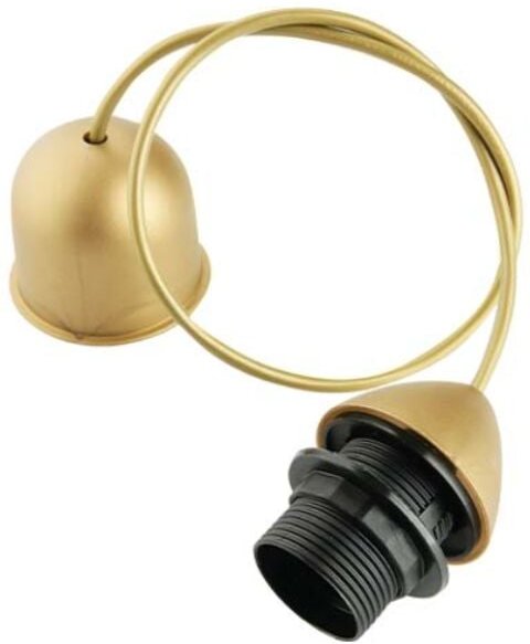 FAI - Hängeleuchte kabel 80cm e27 fassung mit goldener lampenfassung - 3011/or