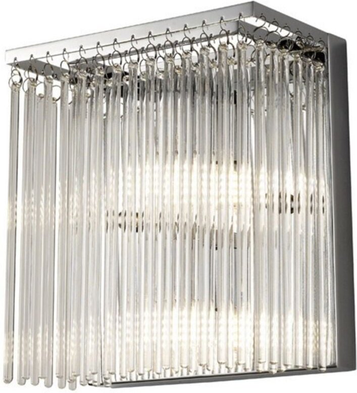 Inspired Diyas - Zanthe - Wandleuchte 3 Licht poliert Chrom, Klarglas