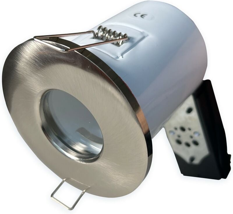 Halter für Einbaustrahler bbc Alu gebürstet IP65 GU10-Fassung